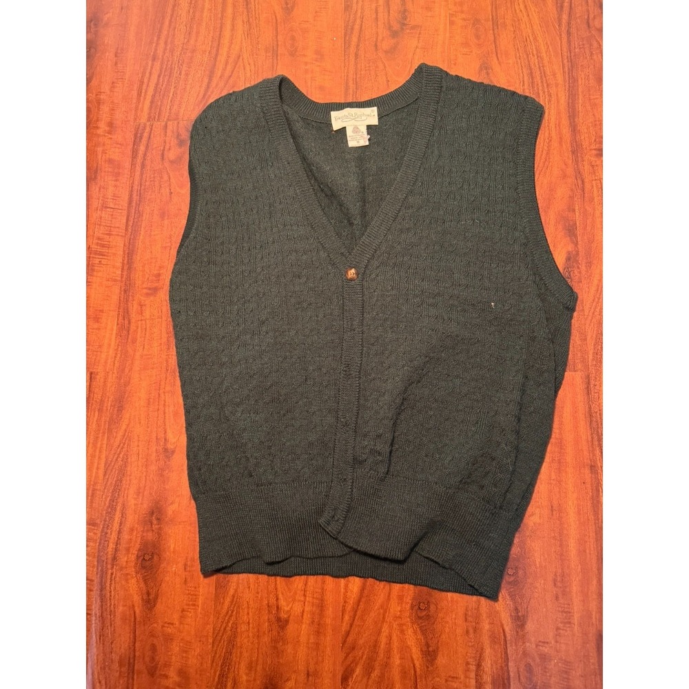 Vtg Tricots St Raphael Wool Sweater Vest Mens Made Uruguay Green SZ S